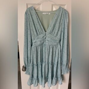 Altar'd State Light Blue Long Sleeve Dress